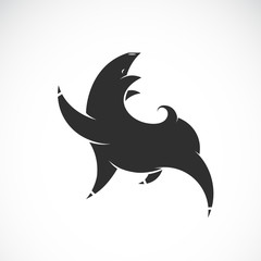 Vector of black pig design on white background. Farm Animal. Easy editable layered vector illustration.