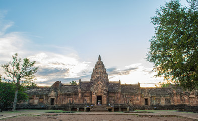 Obraz premium Thai travel tourism and Learning at Panomrung castle, Buriram province Thailand