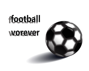 Obraz premium football forever black and white ball on white background