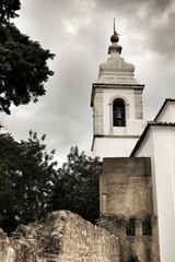 Old and majestic antique church in Lisbon city