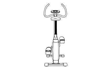 sketch of an exercise bike vector.
