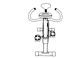 sketch of an exercise bike vector.