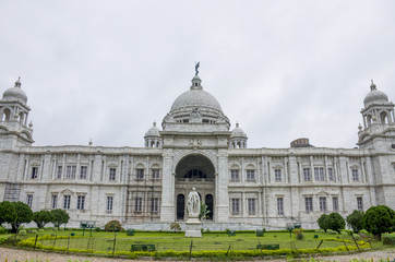 Fototapeta na wymiar The palace in India to Kolkata Victoria Memorial Hall 