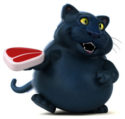 Fun cat - 3D Illustration