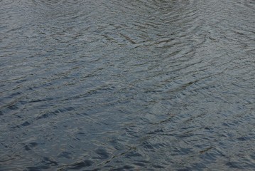 natural gray texture of water and waves on the lake