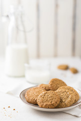 Homemade rolled oats cookies