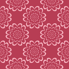 Cherry pink floral seamless pattern