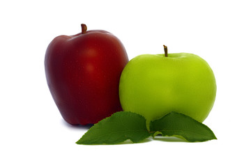 Red Apple and green apple 