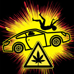 Fatal car crash after Cannabis use. Warning, traffic deaths rise due to the legalization of marijuana