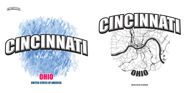 Cincinnati, Ohio, two logo artworks