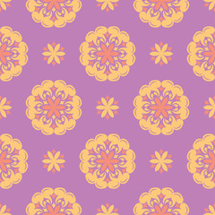 Floral seamless pattern. Colored background