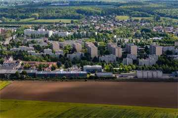 Fototapeta na wymiar vue aérienne de la ville de Plaisir dans les Yvelines en France