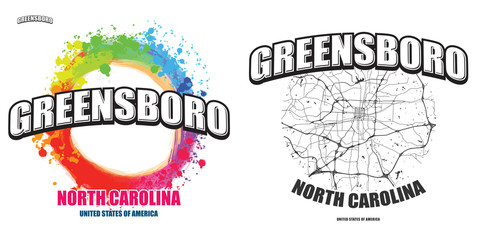 Greensboro, North Carolina, two logo artworks