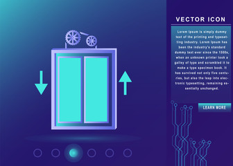 elevator icon, lift sign
