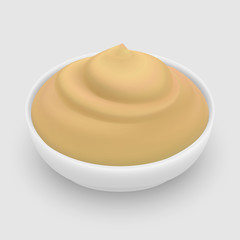 Cheese sauce in bowl