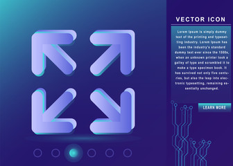 arrows change size icon