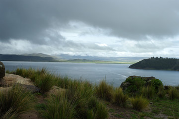 Paysage orageux de Sillustani