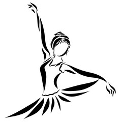A dancing ballerina or gymnast
