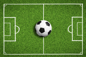 Fußball auf dem Rasen / Spielfeld