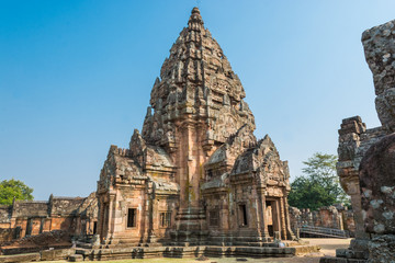 Thai travel tourism and Learning at Panomrung castle, Buriram province Thailand