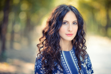 Naklejka premium Portrait of young lady