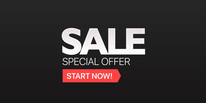 Special offer sale promo banner. Vector illustration