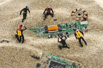 Fototapeta premium 海辺の残骸