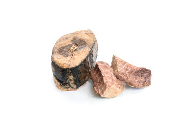 Canned tuna isolated on white background.