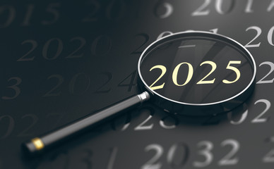 Focus on Year 2025 - obrazy, fototapety, plakaty