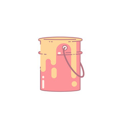 Paint can flat vector illustration