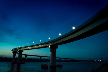 Yokkaichi Inaba Port Line Bridge, Mie, Japan