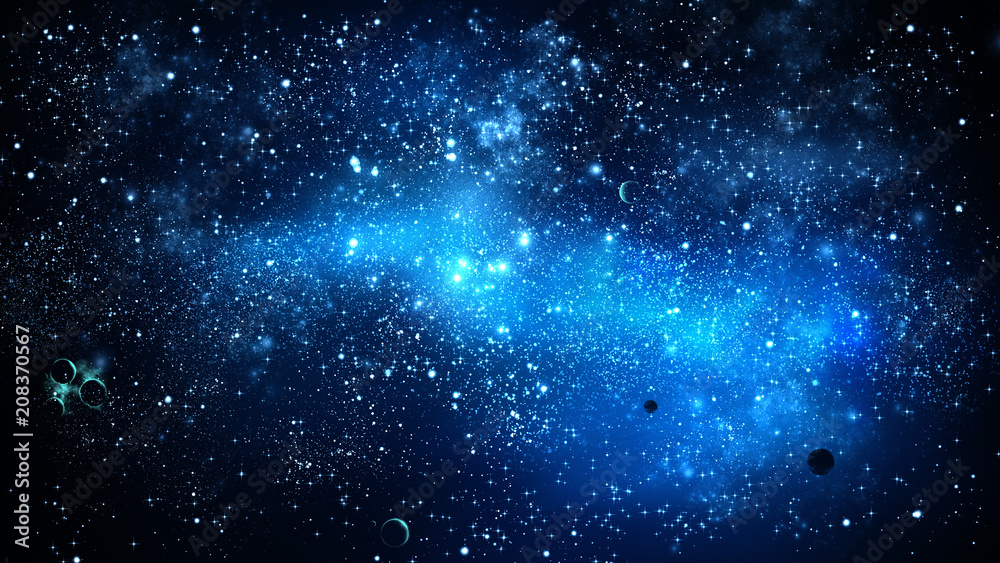 Wall mural nebula and galaxy./ universe filled with stars.