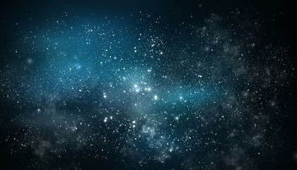 Nebula and galaxy./ Universe filled with stars.	