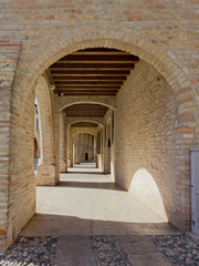 Historic Arcade in Portogruaro, Italy