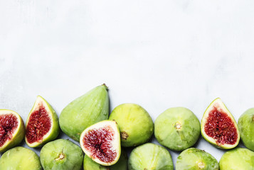 Green figs, top view