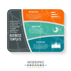 Infographic timeline template can be used for chart, diagram, web design, presentation, advertising, history. Vector infographic illustration