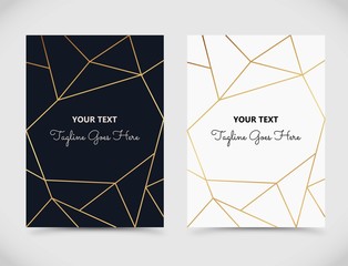 Beautiful template with geometric, linear decoration vector