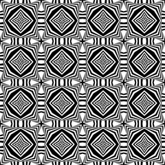 Seamless geometric pattern with a stripes and optical illusion 