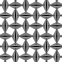 Seamless geometric pattern with a with striped diamonds and optical illusion