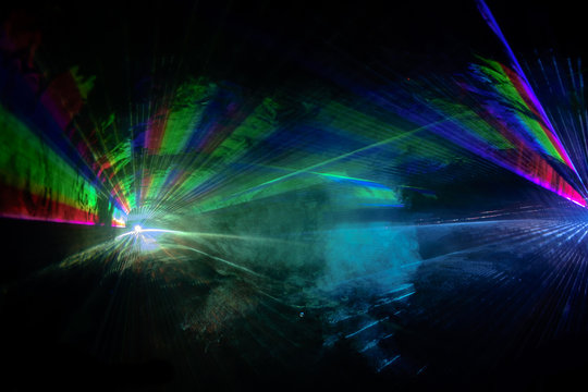 Abstraction of color laser beams 7