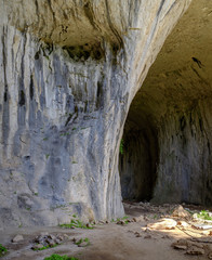 Entrance to a huge cave