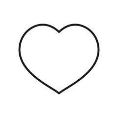 Heart icon in trendy flat style isolated on background. Line art