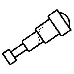 Spyglass icon vector
