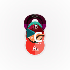 Vector infographic options banner, paper style design