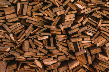 Background of dry firewood stack