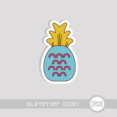 Pineapple icon. Summer. Vacation