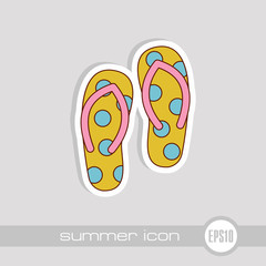 Flip Flops icon. Summer. Vacation