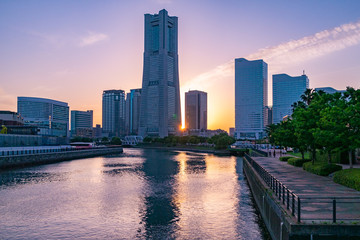Obraz premium Minato Mirai, miasto Jokohama, Prefektura Kanagawa