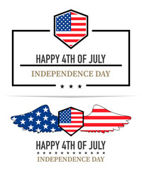 Independence day labels, vector illustration on a white background