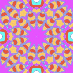 Seamless vintage , floral style geometric pattern. Vector illustration. For design, wallpaper, background